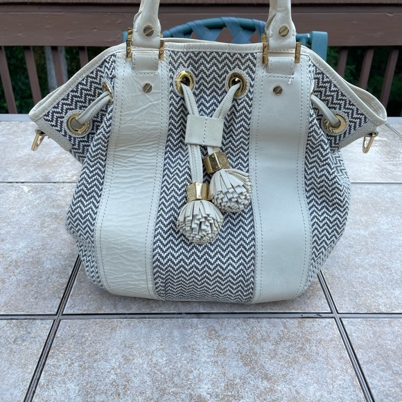 Tory Burch Drawstring Bucket Bag with Tassels - Picture 4 of 16